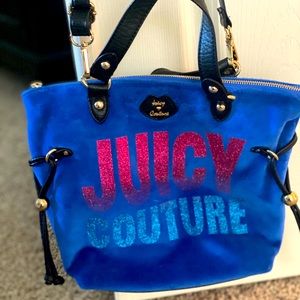 Juicy Couture Blue Velvet Crossbody Bag